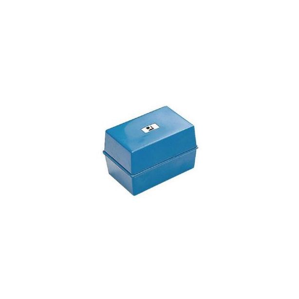 Q Connect Card Index Box, 5x3 inches: Blue