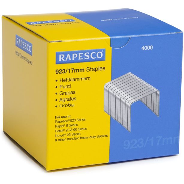 Rapesco Staples. 923 Series. 17mm. Pack of 4000 