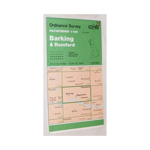 Ordnance Survey Barking & Romford Pathfinder 1160