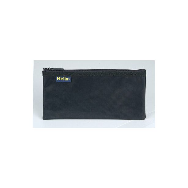 Helix Nylon Pencil Case 200 x 100mm (8'' x 4'') Black