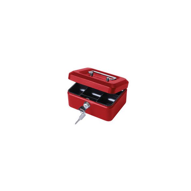 Cash Box, 6 inch, 150 x 120 x 70mm, Red