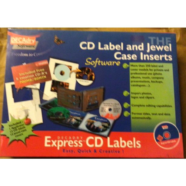 Decadry Software CD Label and Jewel Case Inserts