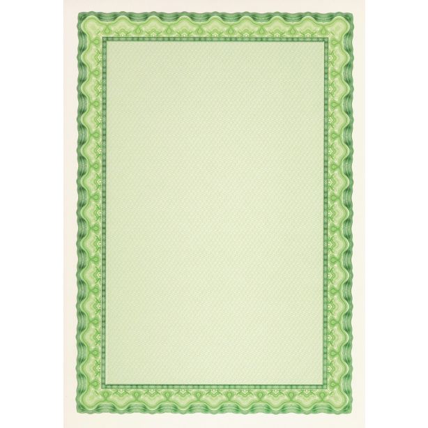 Decadry Certificate Paper, Shell Emerald Green