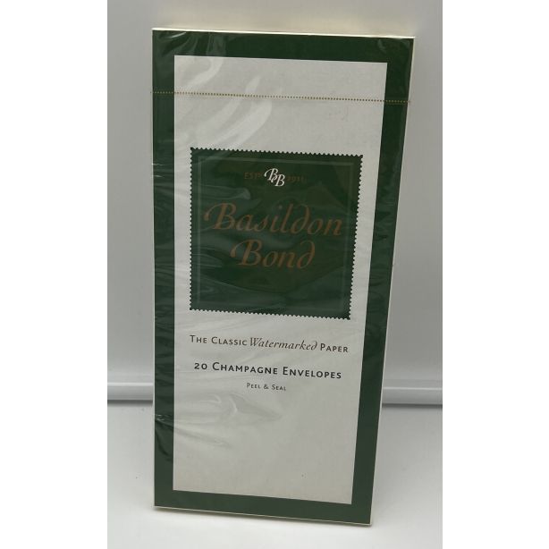 Basildon Bond Champagne Envelopes 89 x 187mm Peel and Seal Pack of 20