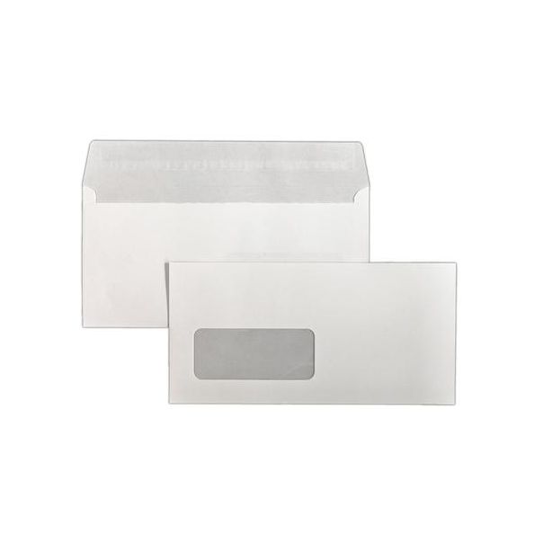 Communiqué Peel and Seal Envelopes White Window 100gsm DL (220 x 110mm) Pack of 500 