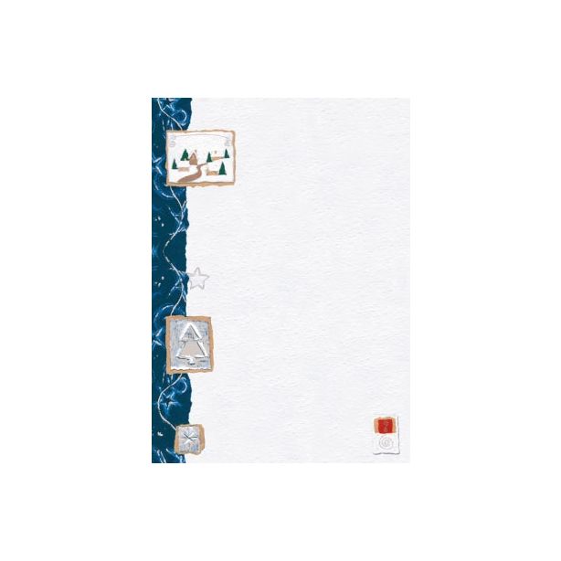 Decadry Silver Blue Christmas 90gm paper, A4, Pack of 100 sheets 