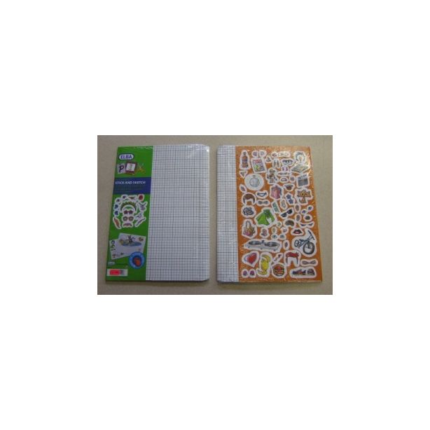 Elba Stick and Sketch Document Wallets with Stickers. Pack of 2.