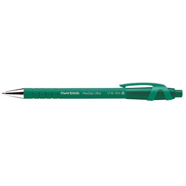 Paper Mate FlexGrip Ultra Retractable Ballpoint Pen Medium Green