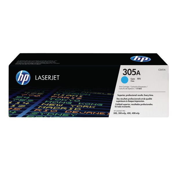 HP 305A Cyan Original Laserjet Toner Cartridge CE411A