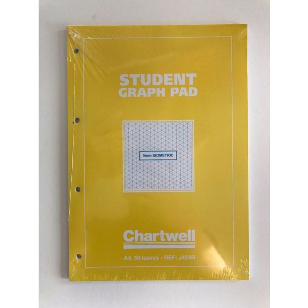 Chartwell Isometric Pad A4, Yellow Cover, 70gsm