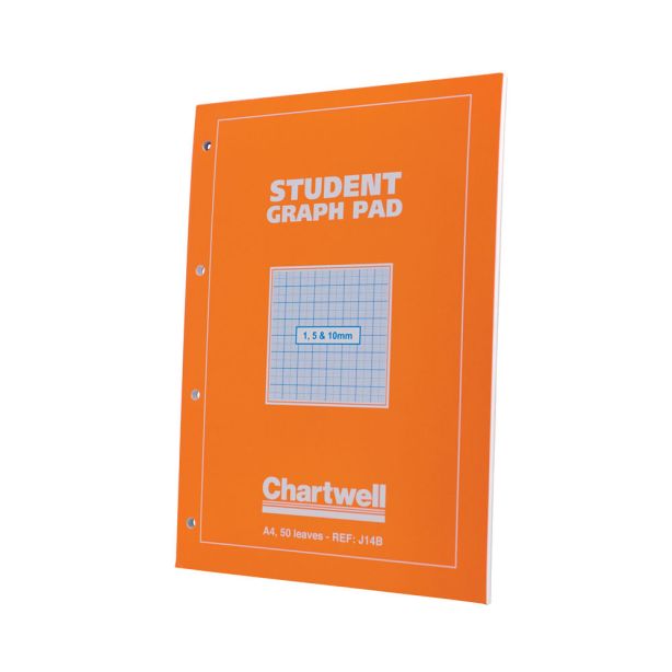 Chartwell Graph Pad A4, 1,5 & 10mm, Orange Cover