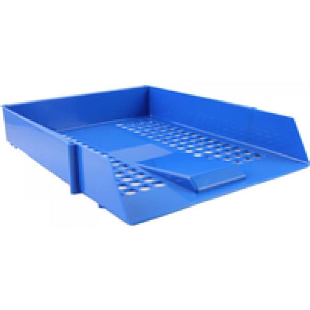 Q Connect Plastic Letter Tray, Blue 