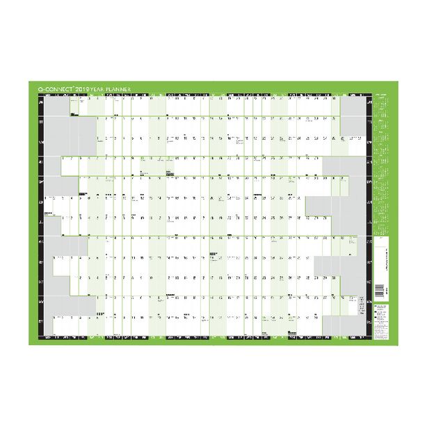 Q-Connect Year Planner Unmounted W890 x H600mm 2025