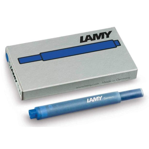 Lamy T10 Blue Ink Cartridges, Pack of 5