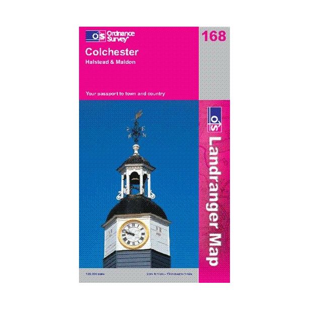 Ordnance Survey Landranger Map Colchester 168