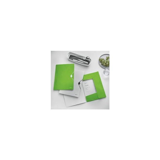 Leitz Wow Range 3 Flap Elasticated Folder. Metallic Green