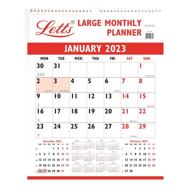 Letts Large Monthly Planner 2025