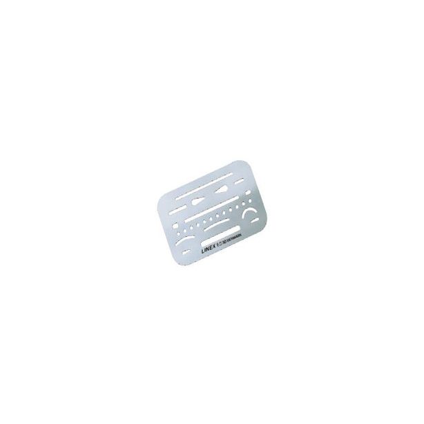 Linex Stainless Steel Erasing Shield, 26 Openings