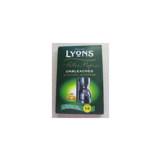 Lyons Unbleached Filter Papers Size 4 Pack of 40