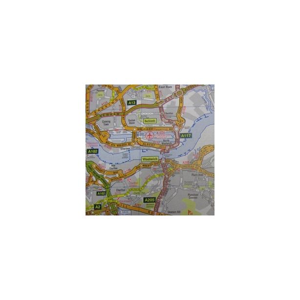 A-Z Road Map of the M25 Area, Double Sided with Street Index on Reverse, 900 x 1150mm, Edition 4 2000