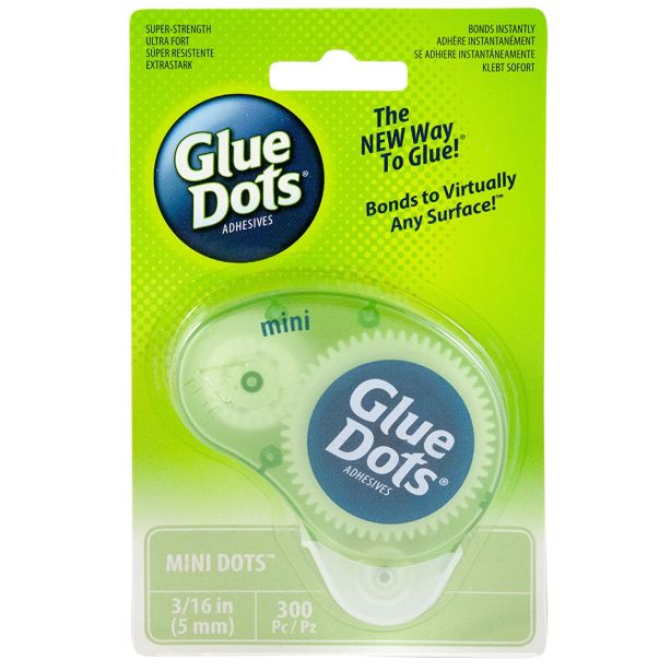 Mini Glue Dots in Dispenser - 300 Dots