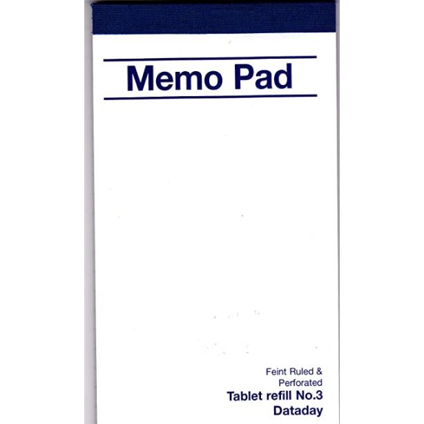 Dataday Memo Pad Refill No 3 (130x75mm)