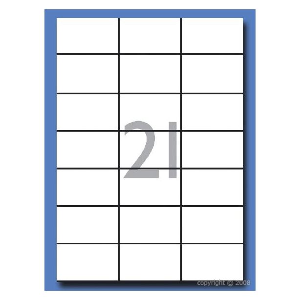 Decadry Labels, Sheet of 21 with Square Corners