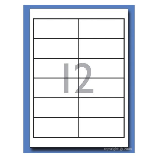 Decadry Labels, Sheet of 12 with Square Corners