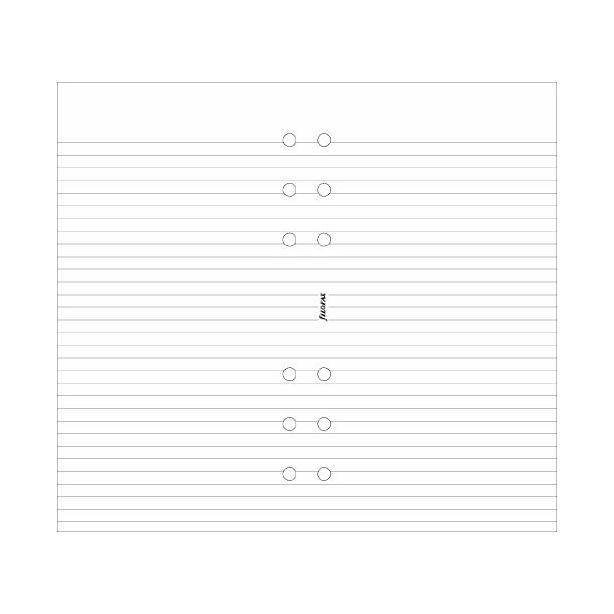 Filofax Personal White Refill Ruled Notepaper, 6.75 x 3.75 inches, 30 sheets