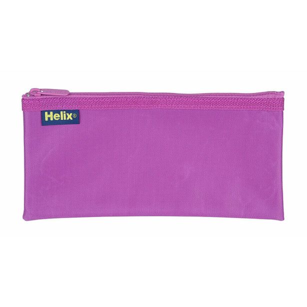 Helix Nylon Pencil Case 200 x 100mm (8'' x 4'') Purple