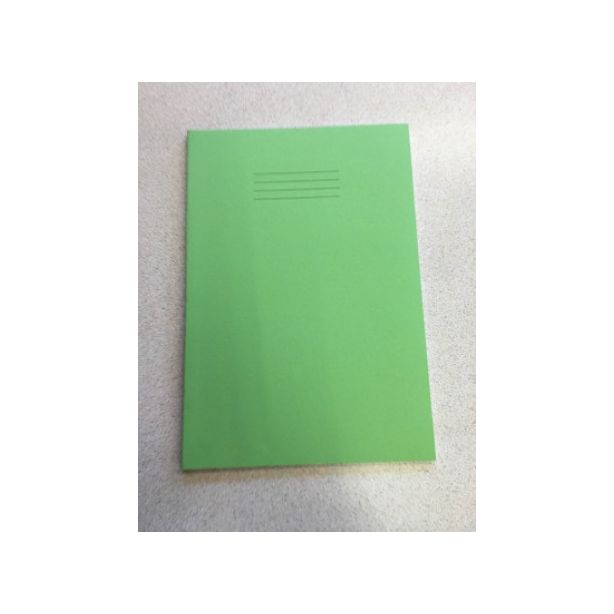 Rhino A4 Ruled / Plain Exercise Book, Green