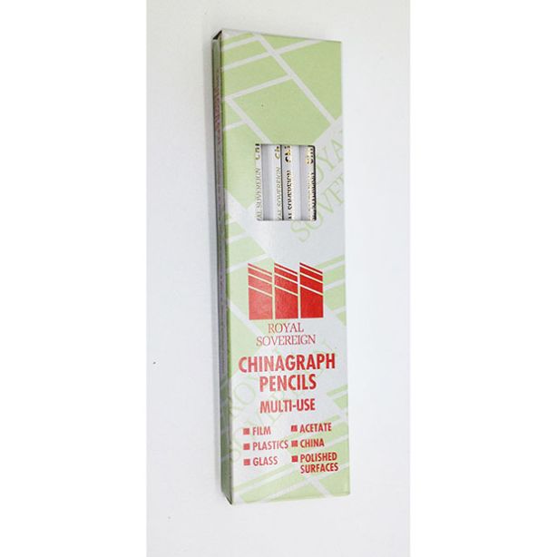 Royal Sovereign Chinagraph Pencil White Pack 12