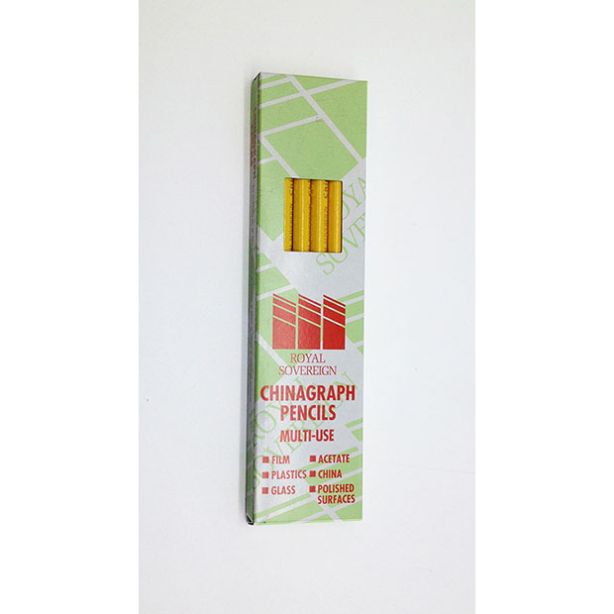 Royal Sovereign Chinagraph Pencil Yellow Pack 12