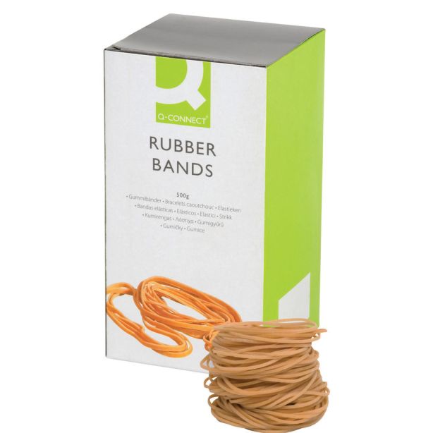 Q Connect Rubber Bands No. 34 101.6 x 3.2mm, 500g