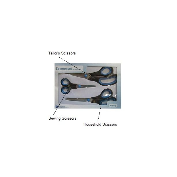 Scherenset Scissors with Softgrip Handles