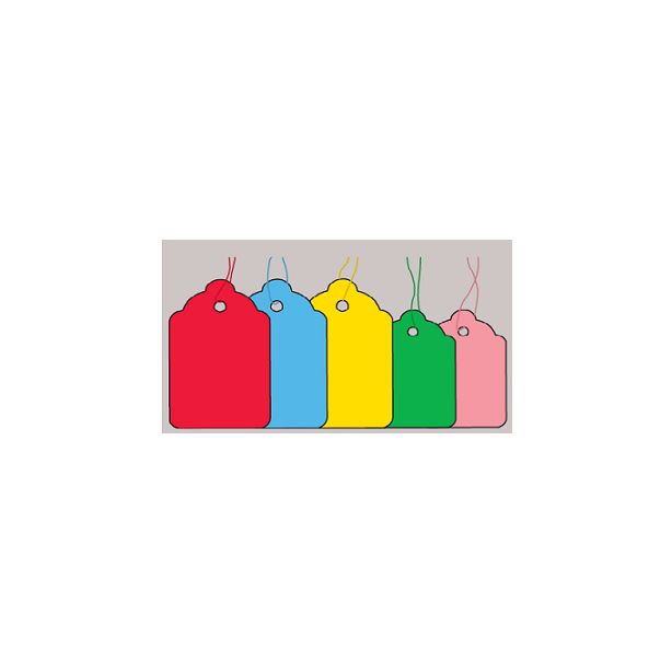 Clipper Coloured Strung Tags