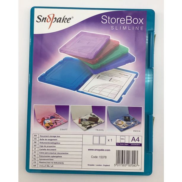 Snopake StoreBox A4 Electra Turquoise