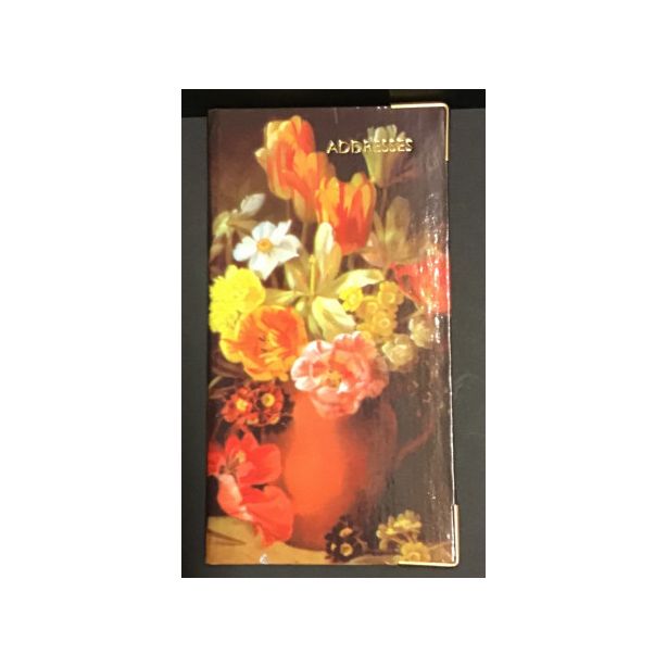 Address Book, 154mm by 82mm, Flowers Picture Cover