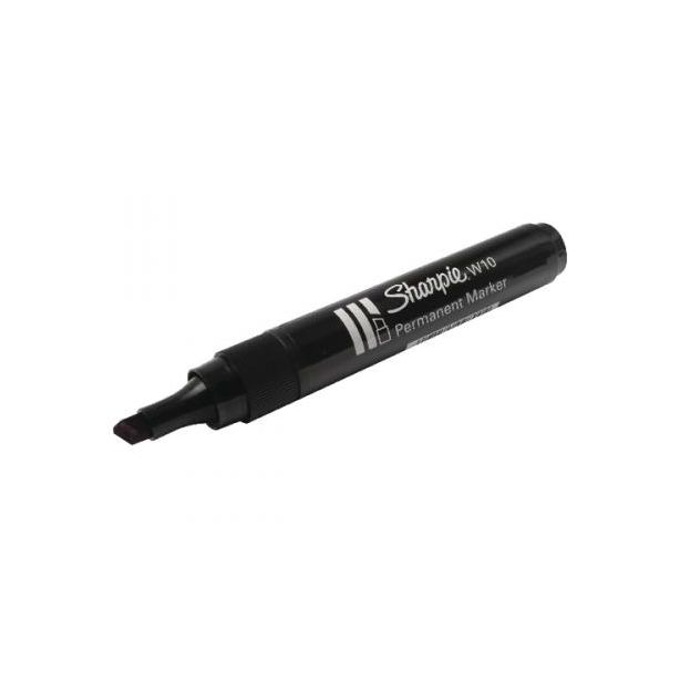 Sharpie Permanent Marker W10, Chisel Tip, Black