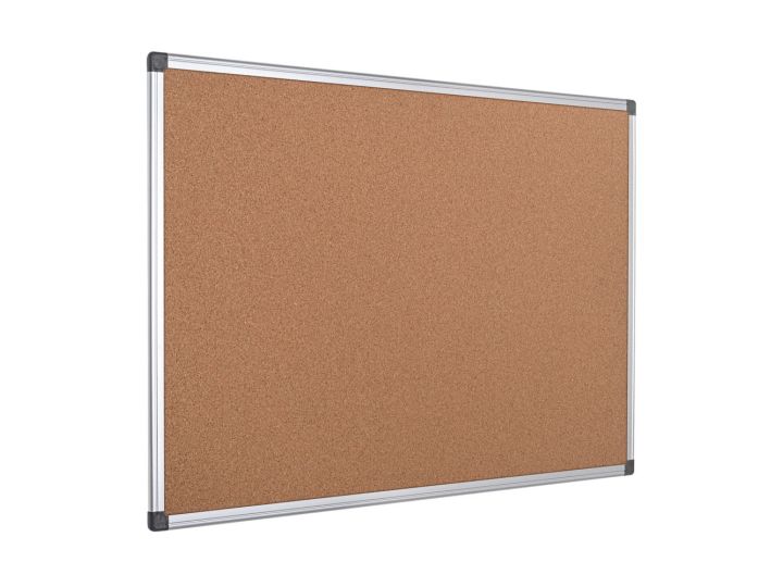 Bi-Office Aluminium Frame Cork Notice Board 900x600mm