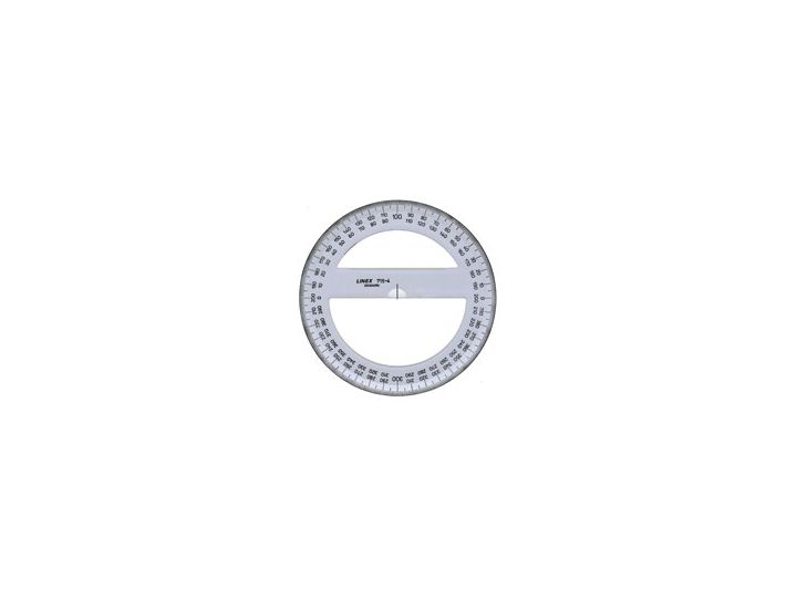 Linex Circular Protractor European Stand, 400 Grads, Diameter:150mm, Thickness:2mm