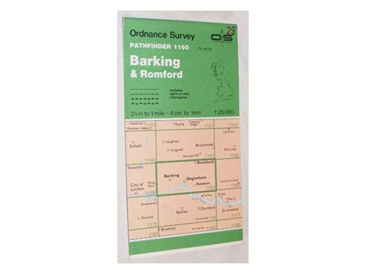 Ordnance Survey Barking & Romford Pathfinder 1160