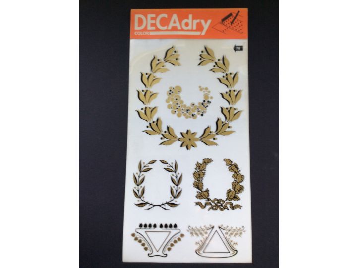 Decadry Super Transfers No714, Black & Gold Patterns