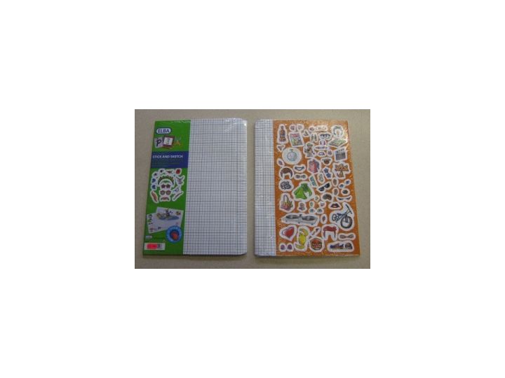 Elba Stick and Sketch Document Wallets with Stickers. Pack of 2.