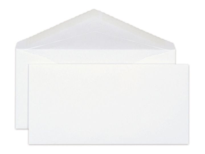 Elco Classic White DL Envelopes with a Deckle Edge, Gummed, Pack of 20