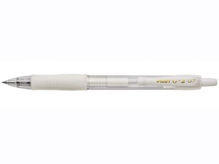 Pilot G2 Pastel Retractable Gel Ink Rollerball Pen 0.7mm White