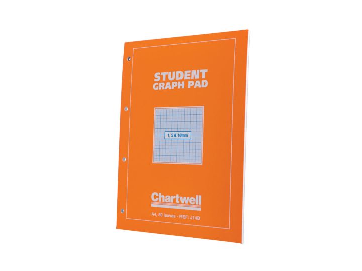 Chartwell Graph Pad A4, 1,5 & 10mm, Orange Cover