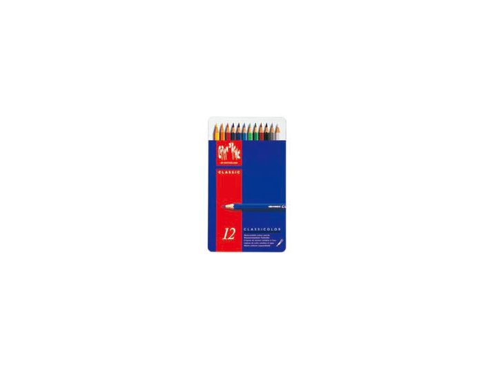 Caran D'Ache Classicolor Colour Pencils, Tin of 12 Water-soluble