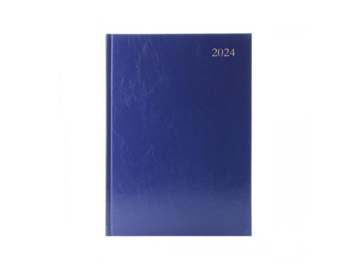 A5 Day to a Page Appointment Diary, KFA51ABU24, Blue 2024