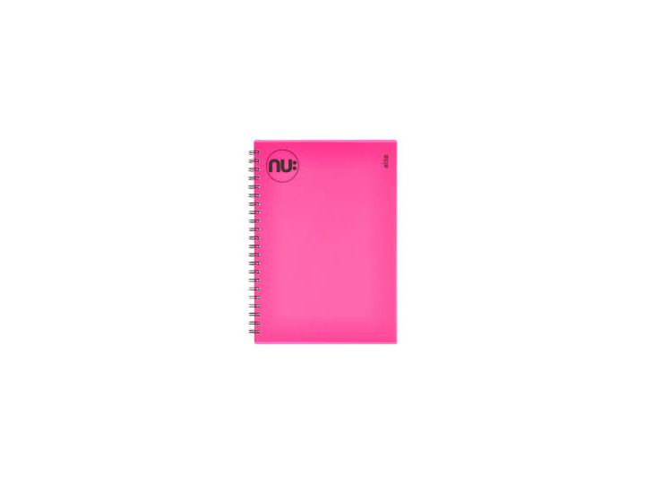 nu: Elite Spiral Bound Notebook with Polypropylene Cover, A4, Pink